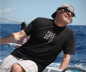 The photo shows Fulvio Di Rosa going sailing